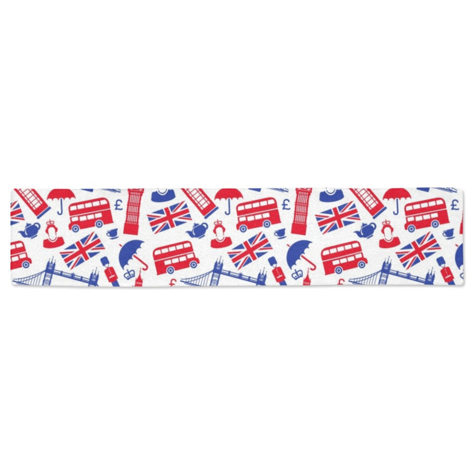 British Pattern Print Design 01 Table Runner