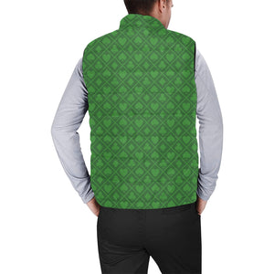 Casino Cards Suits Pattern Print Design 04 Men's Padded Vest