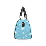 Snowflake pattern blue background Travel Bag