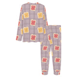Bread Toast Pattern Print Design 05 Women's All Over Print Pajama Set