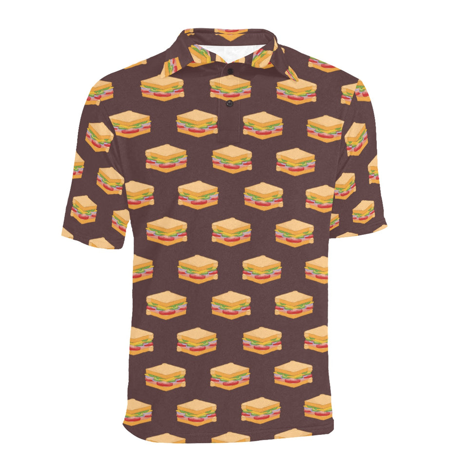 Sandwich Pattern Print Design 04 Men's All Over Print Polo Shirt