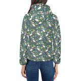 Pelican Pattern Print Design 05 Women's Padded Hooded Jacket
