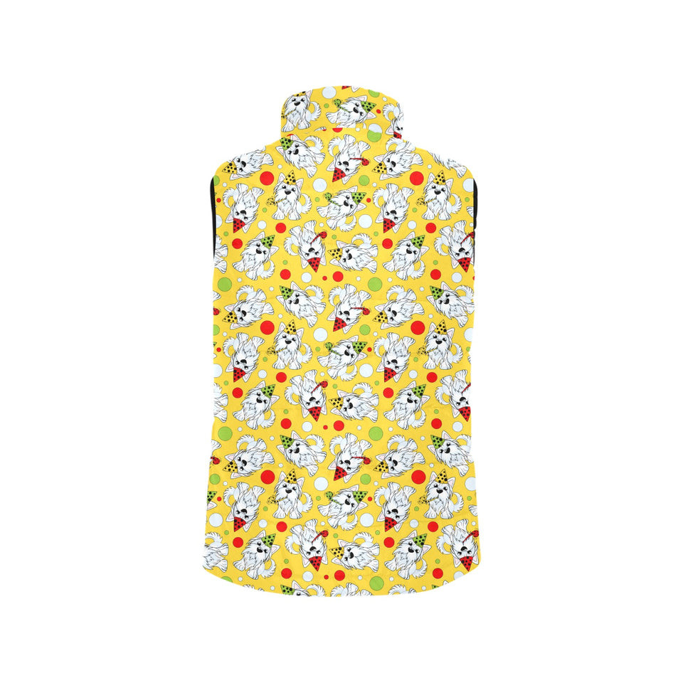 Yorkshire Terrier Pattern Print Design 05 Men's Padded Vest