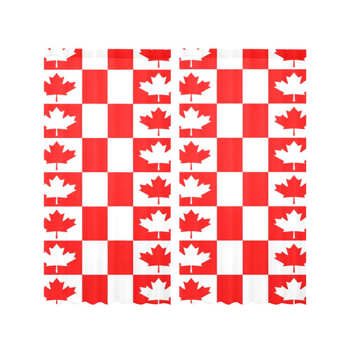 Canada Pattern Print Design 05 Gauze Curtain