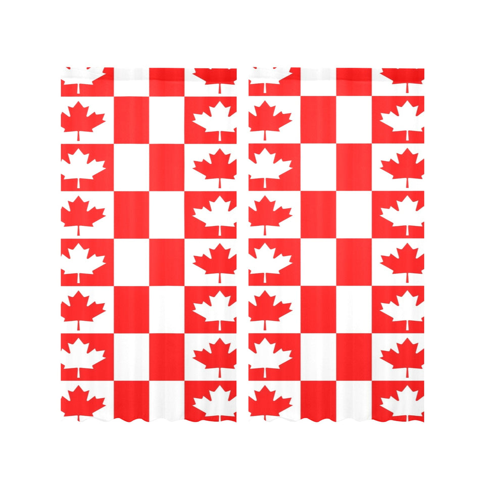 Canada Pattern Print Design 05 Gauze Curtain