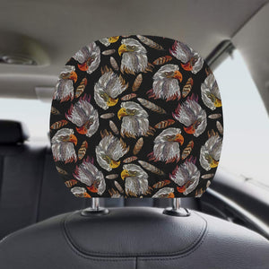 Eagle Pattern Print Design 05 Car Headrest Cover