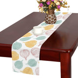 colorful onions white background Table Runner