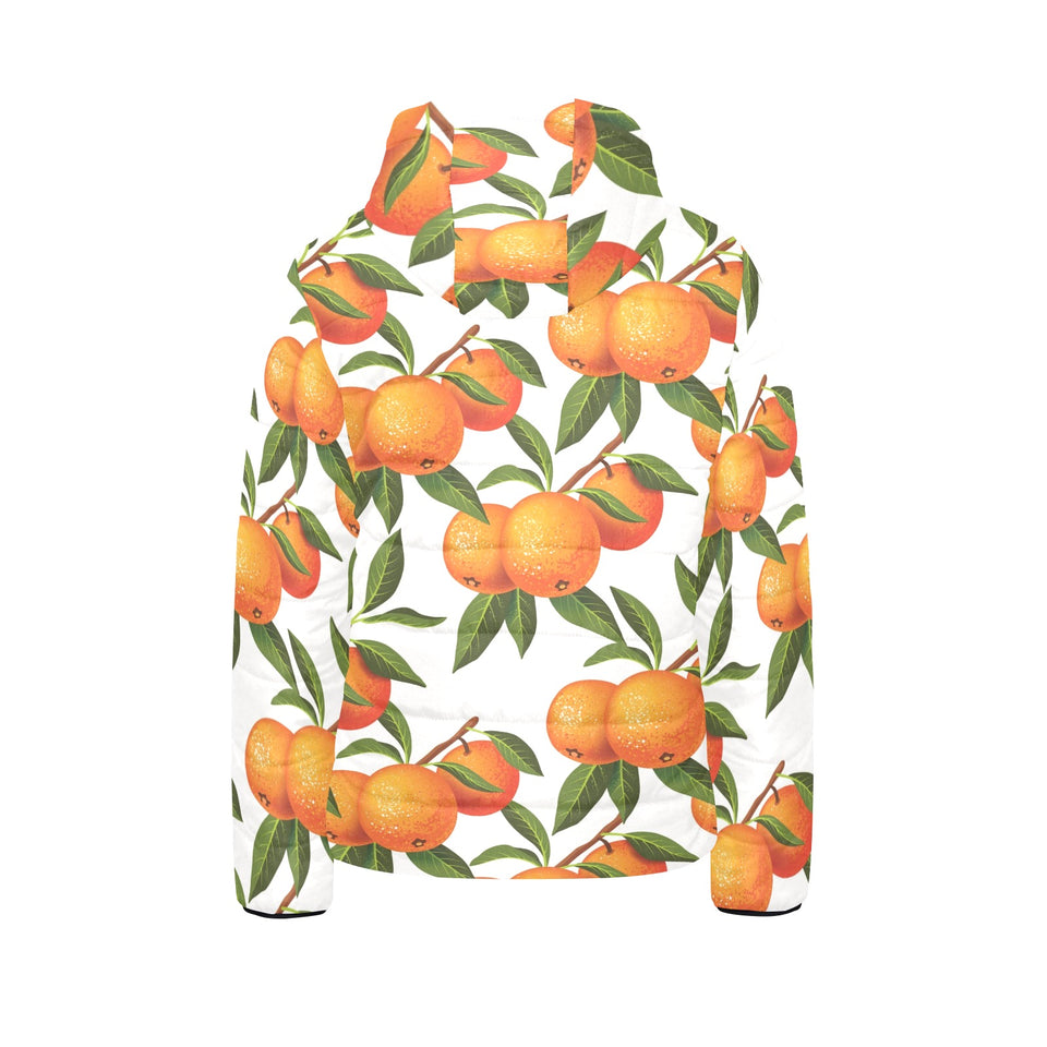Oranges pattern background Kids' Boys' Girls' Padded Hooded Jacket