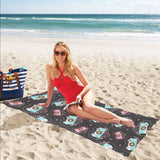 Camera Pattern Print Design 04 Beach Towel