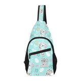 Cute koalas blue background pattern All Over Print Chest Bag