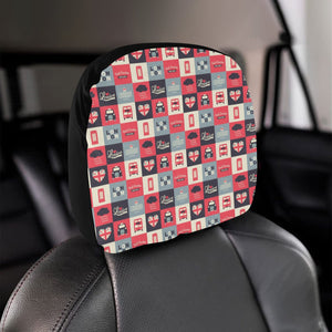 British Pattern Print Design 05 Car Headrest Cover