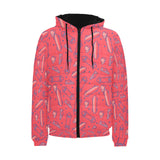 Skate Board Pattern Print Design 01 Men's Padded Hooded Jacket