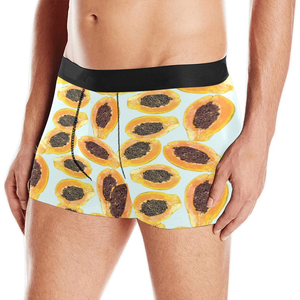 Watercolor papaya pattern Men's All Over Print Boxer Briefs Men's Underwear