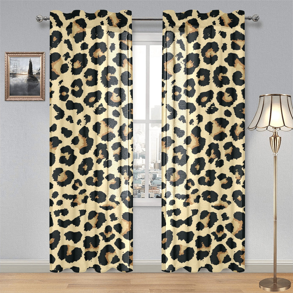Leopard print design pattern Gauze Curtain