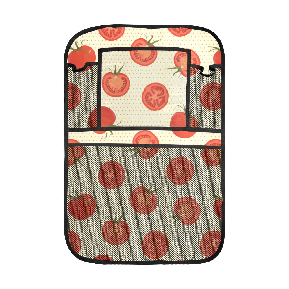 Tomato dot background Car Seat Back Organizer