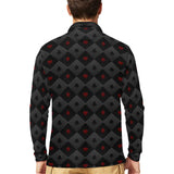Casino Cards Suits Pattern Print Design 05 Men's Long Sleeve Polo Shirt