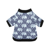 Elephant tribal design pattern All Over Print Pet Dog Round Neck Fuzzy Shirt