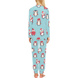 Cute penguin christmas design pattern Women's All Over Print Pajama Set