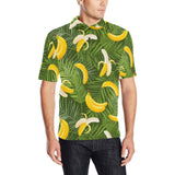 Banana Palm Leaves pattern Men's All Over Print Polo Shirt