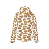 Sandwich Pattern Print Design 02 Women's Padded Hooded Jacket
