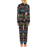 Dragons flower pattern Women's All Over Print Pajama Set