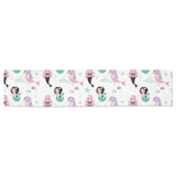 cute mermaid dolphin fish starfish pattern Table Runner