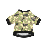 Eggplant Pattern Print Design 02 All Over Print Pet Dog Round Neck Fuzzy Shirt