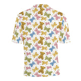 Teddy Bear Pattern Print Design 01 Men's All Over Print Polo Shirt