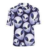 Alien Pattern Print Design 01 Men's All Over Print Polo Shirt