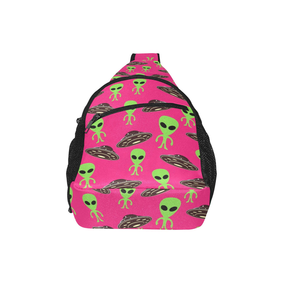 Alien Pattern Print Design 03 All Over Print Chest Bag