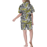 Hand drawn dragonfly pattern Kids' Boys' Girls' V-Neck Short Pajama Set