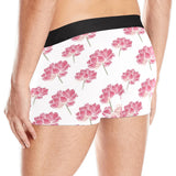 Pink lotus waterlily pattern Men's All Over Print Boxer Briefs Men's Underwear