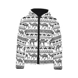 Camel polynesian tribal pattern Kids' Boys' Girls' Padded Hooded Jacket