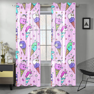 Cute ice cream cone animal pattern Gauze Curtain