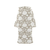 Scallop shell pattern Blanket Robe with Sleeves
