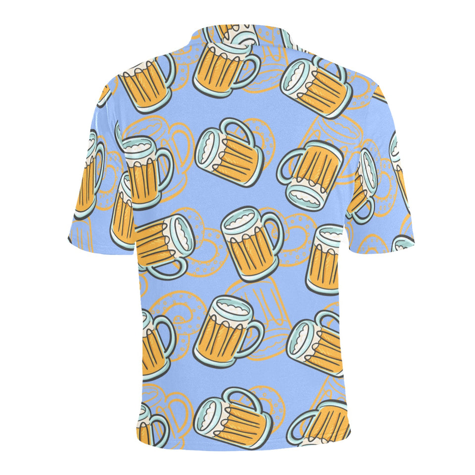 Beer pattern Men's All Over Print Polo Shirt
