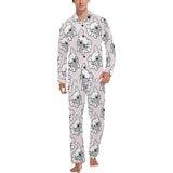 Cute french bulldog pattern Men's Long Pajama Set