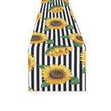 sunflowers ribbon background Table Runner