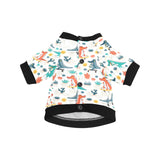 Cute Crocodile Pattern All Over Print Pet Dog Round Neck Fuzzy Shirt