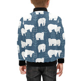 polar bear mother her child pattern Kids' Boys' Girls' Bomber Jacket
