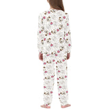 English Bulldog Pattern Print Design 01 Kids' Boys' Girls' All Over Print Pajama Set