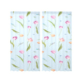 Watercolor Tulips pattern Gauze Curtain