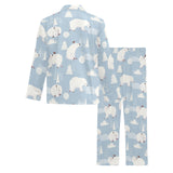 Cute polar bears Christmas decoration pattern Men's Long Pajama Set