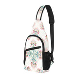 Square floral indian flower pattern All Over Print Chest Bag