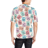 Chemistry Periodic Table Pattern Print Design 02 Men's All Over Print Polo Shirt
