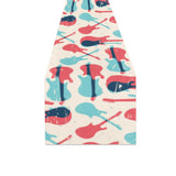 Red Blue guitar pattern Table Runner