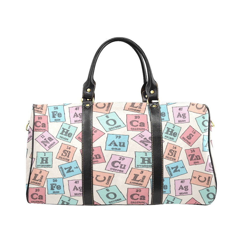 Chemistry Periodic Table Pattern Print Design 02 Travel Bag