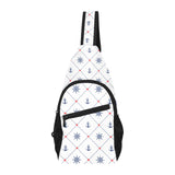 Anchor rudder nautical design pattern All Over Print Chest Bag