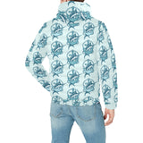 Swordfish Pattern Print Design 05 Men's Padded Hooded Jacket