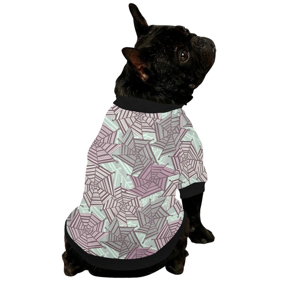 Spider web cobweb design color pattern All Over Print Pet Dog Round Neck Fuzzy Shirt